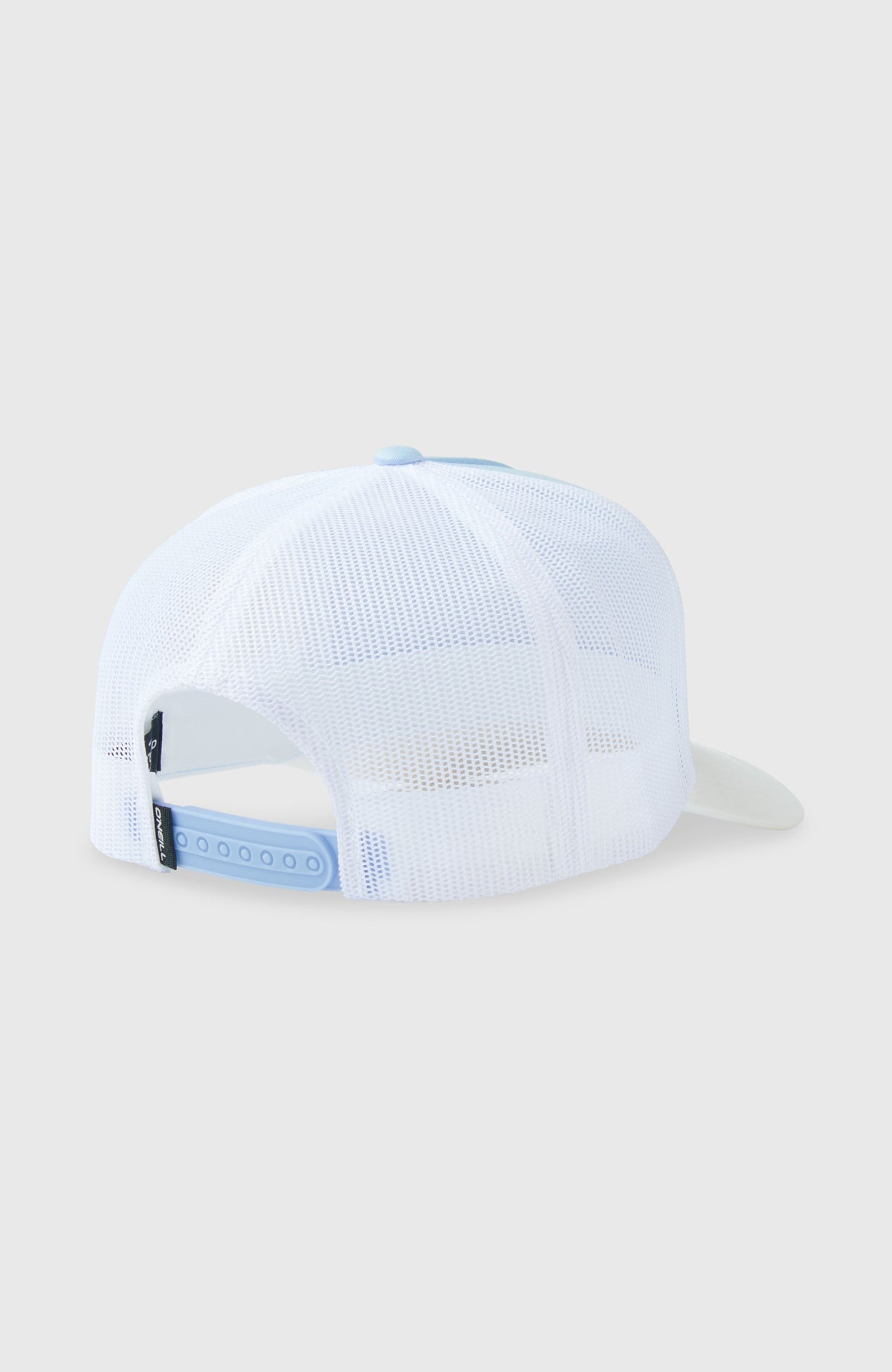 Seacoast Trucker Cap für Damen, blau, freigestellt von hinten mit verstellbarem Snapback-Verschluss