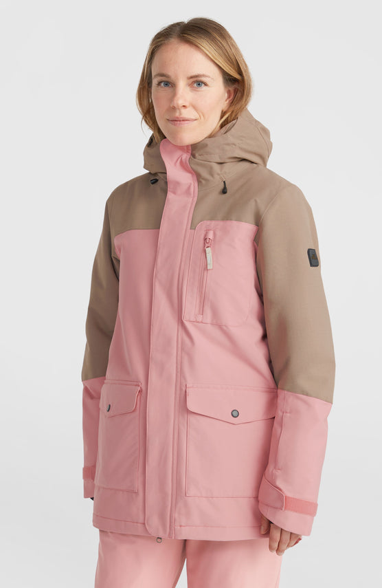 Utility Hybrid-Skijacke | Genuine Pink Colour Block