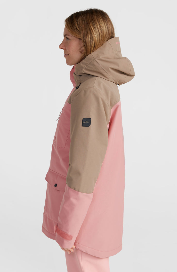 Utility Hybrid-Skijacke | Genuine Pink Colour Block