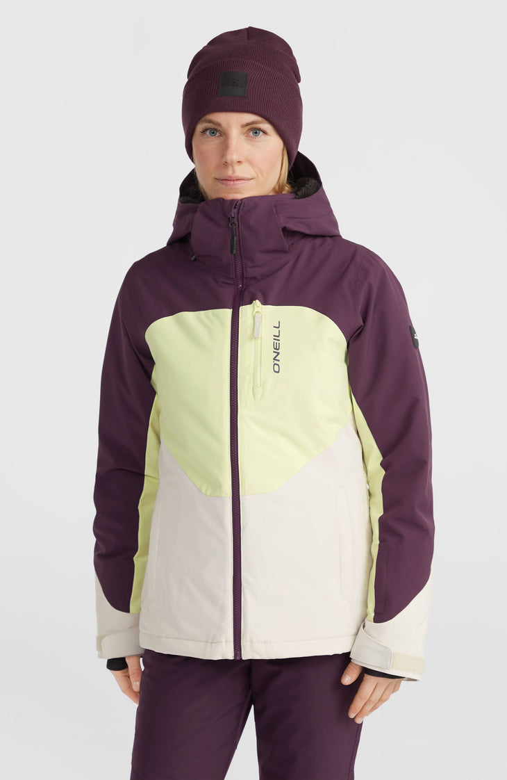 Carbonite Skijacke | Aubergine Colour Block
