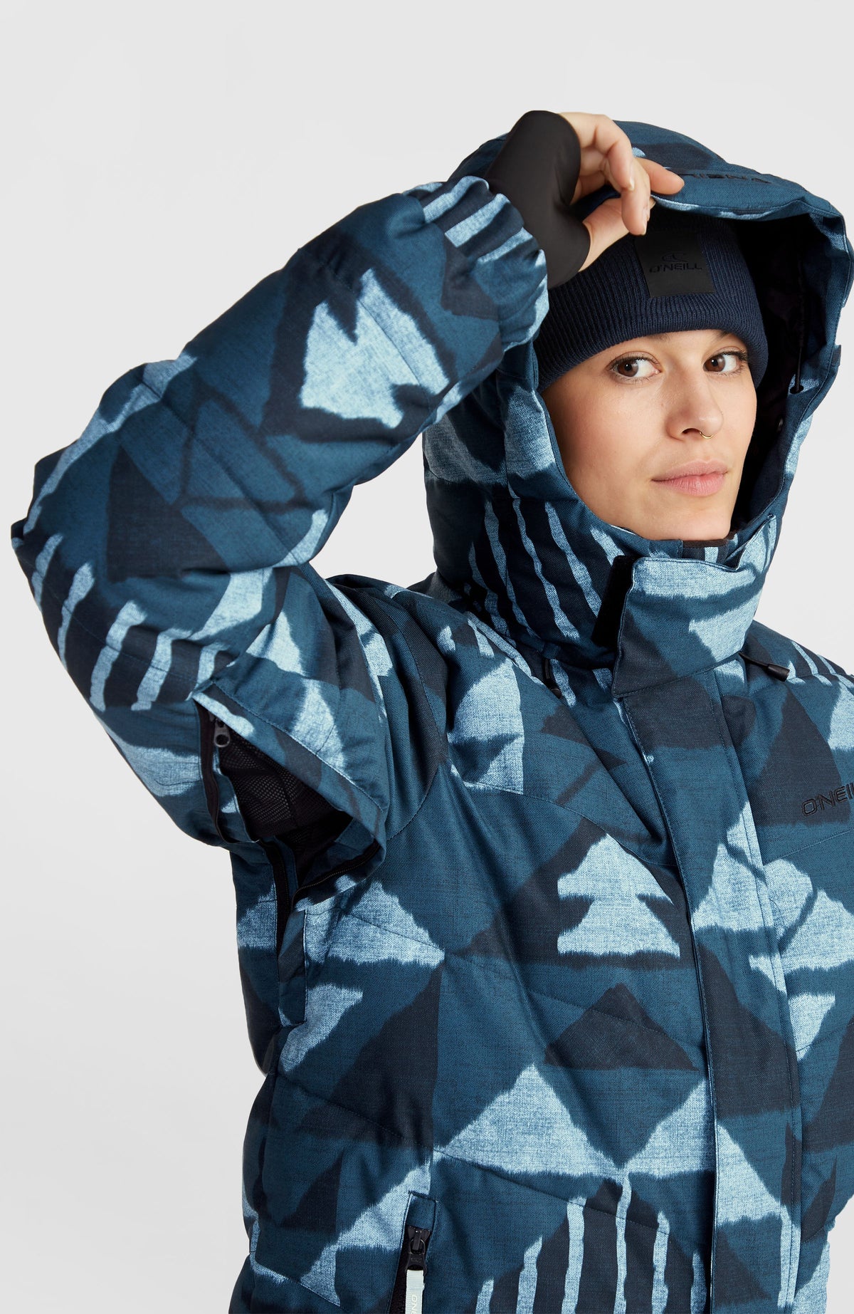 Z.E.N. Puffer Hybrid-Skijacke | Blue Triangle Ikat