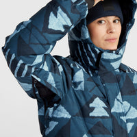 Z.E.N. Puffer Hybrid-Skijacke | Blue Triangle Ikat