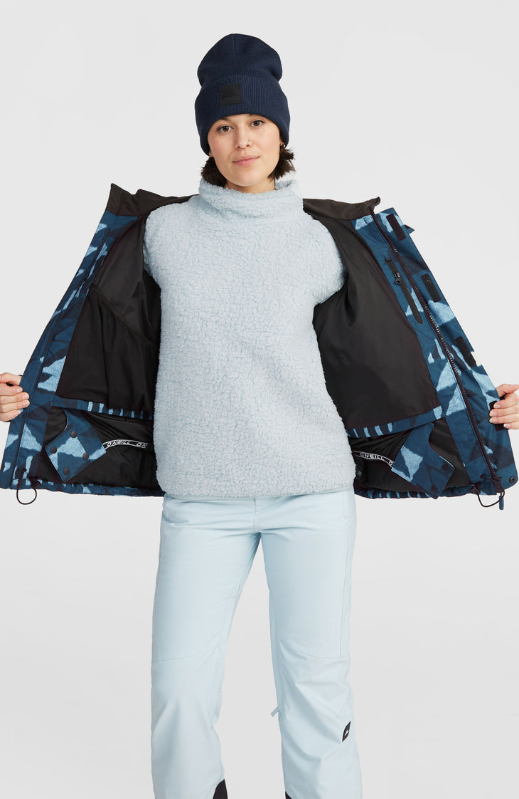 Z.E.N. Puffer Hybrid-Skijacke | Blue Triangle Ikat