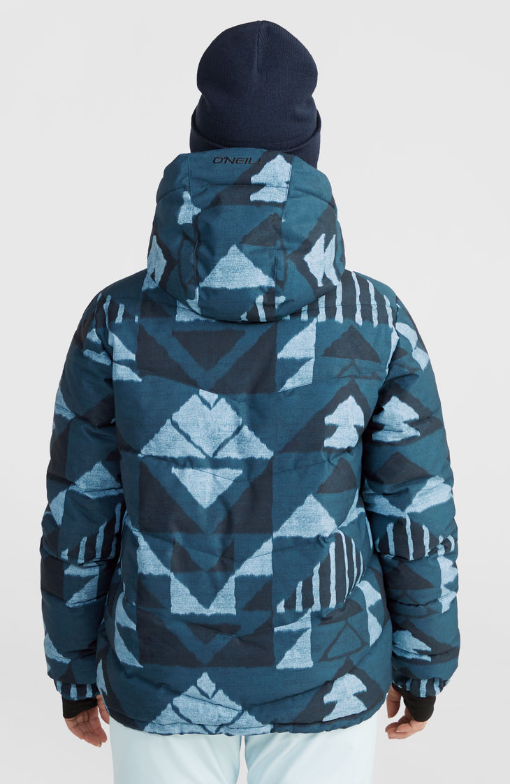 Z.E.N. Puffer Hybrid-Skijacke | Blue Triangle Ikat