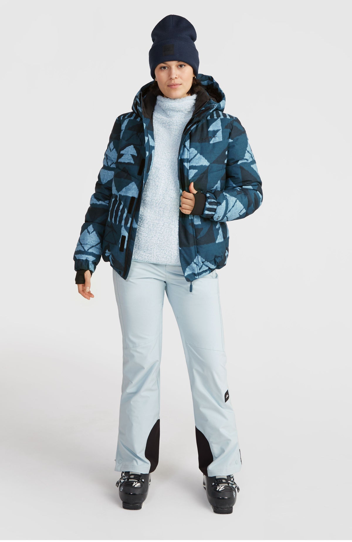 Z.E.N. Puffer Hybrid-Skijacke | Blue Triangle Ikat