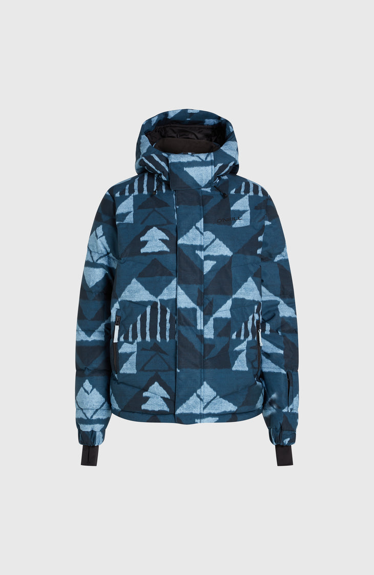 Z.E.N. Puffer Hybrid-Skijacke | Blue Triangle Ikat