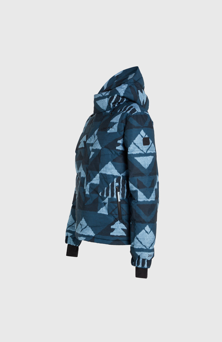 Z.E.N. Puffer Hybrid-Skijacke | Blue Triangle Ikat