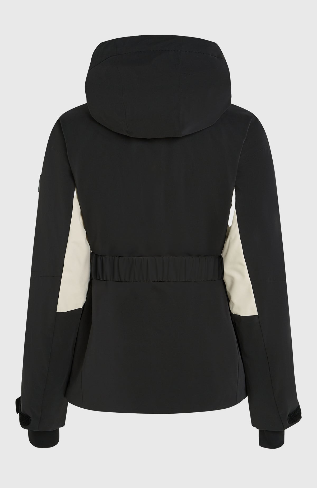 FWC'Cruz Hybrid-Skijacke mit Gürtel für Damen, schwarz, freigestellt von hinten