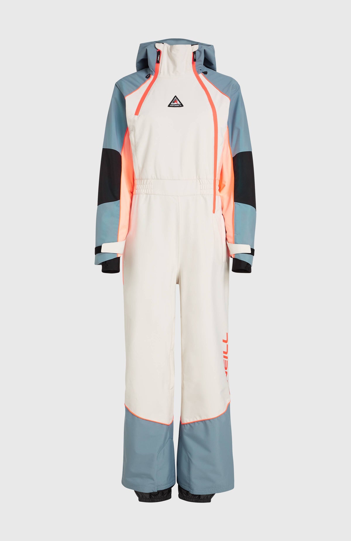 FWC'Play Overall für Damen, blau, freigestellt von vorne, elastischer Bund und Reißverschlüsse