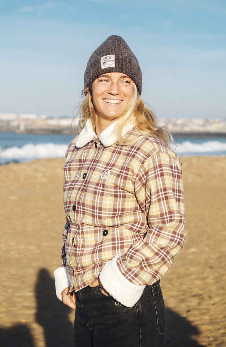 O'Riginals Jacke mit Fleecefutter | Beige Check Flannel