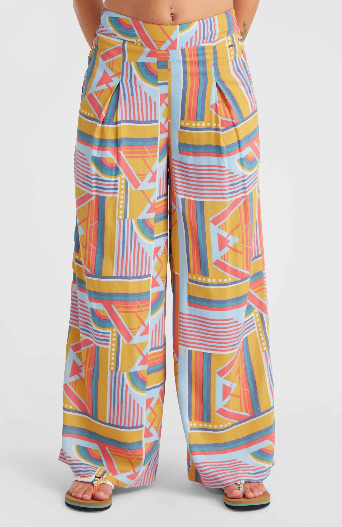 Farrah Women of the Wave Woven Hose | Yellow Art Geo