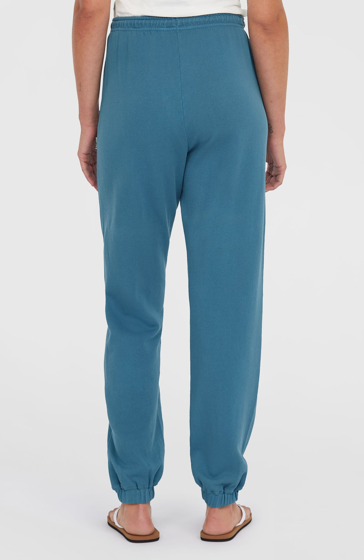 Beach Vintage Jogginghose für Damen, blau, Rückansicht am Model, elastischer Bund