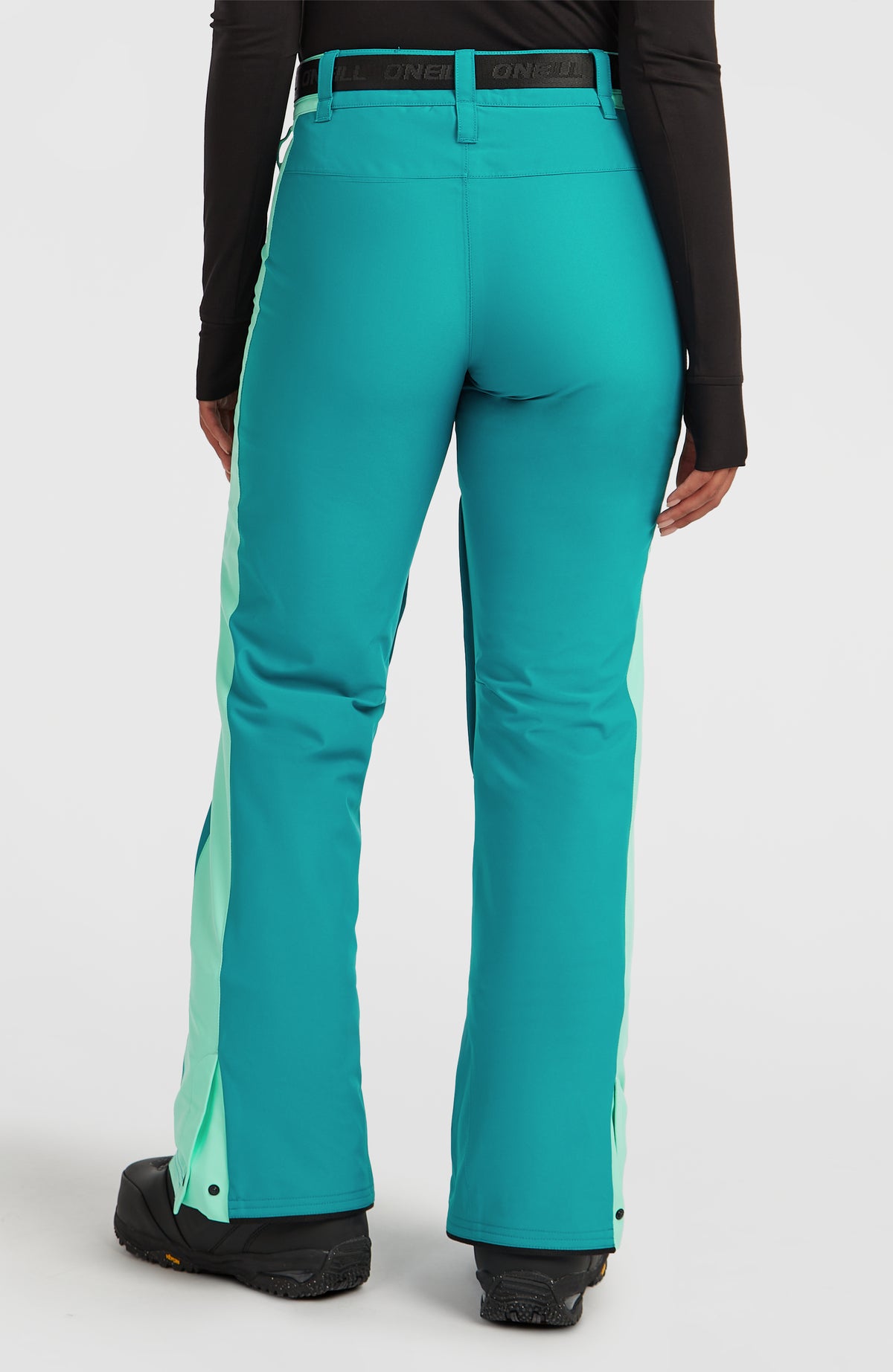 FWC'Cruz Duo Skihose für Damen, blau, Rückansicht am Model mit Gürtel am Bund