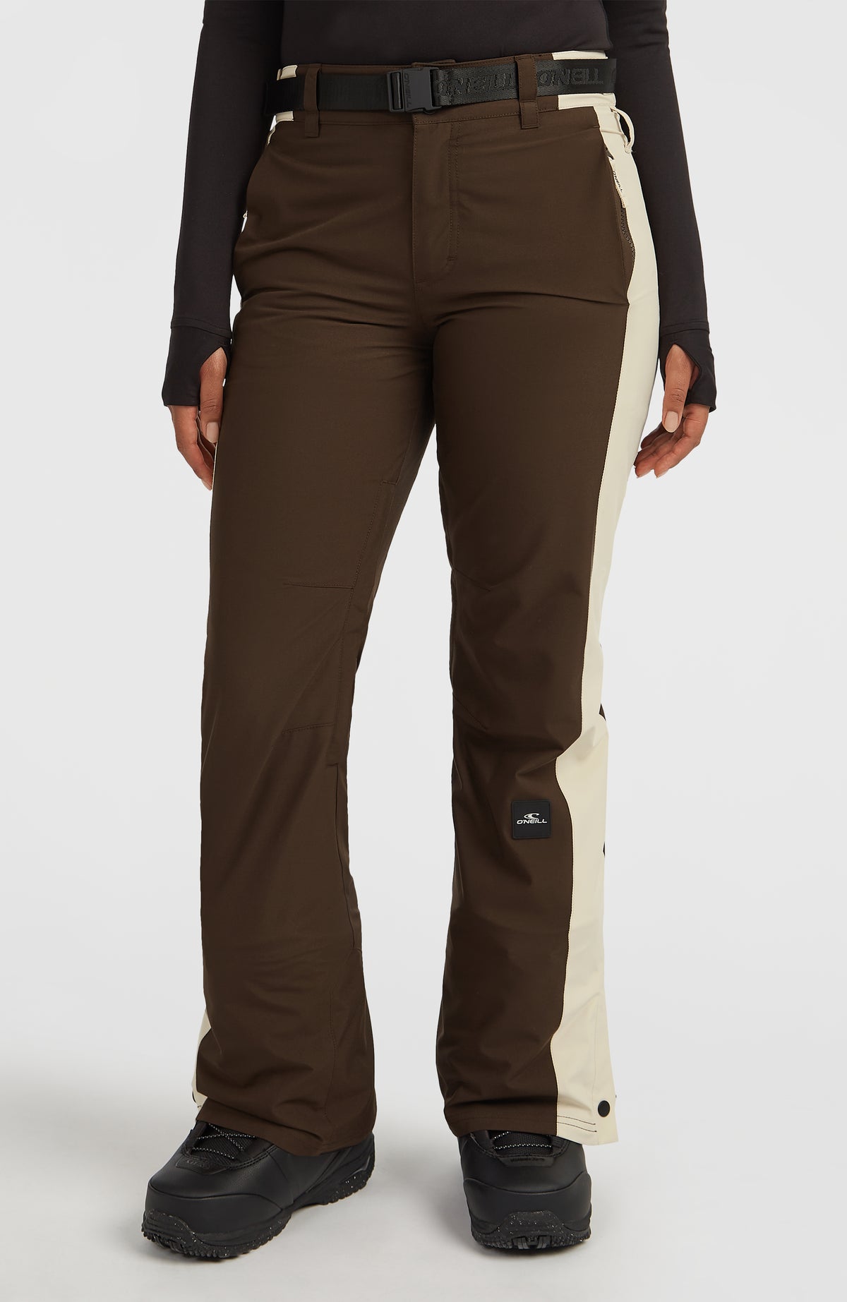 O'Neill FWC'Cruz Duo Skihose für Damen, braun, Vorderansicht am Model