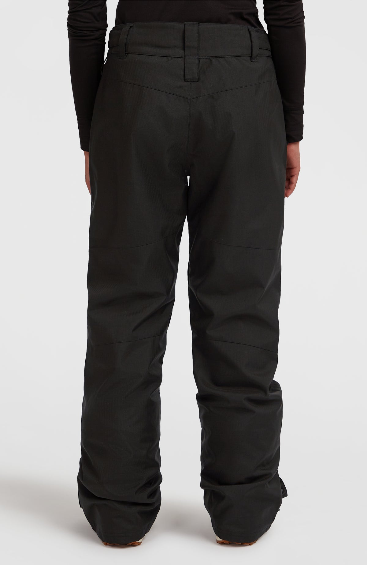 FWC'Cruz Melange Skihose für Damen, grau, Rückansicht am Model mit geradem Hosenbeinverlauf
