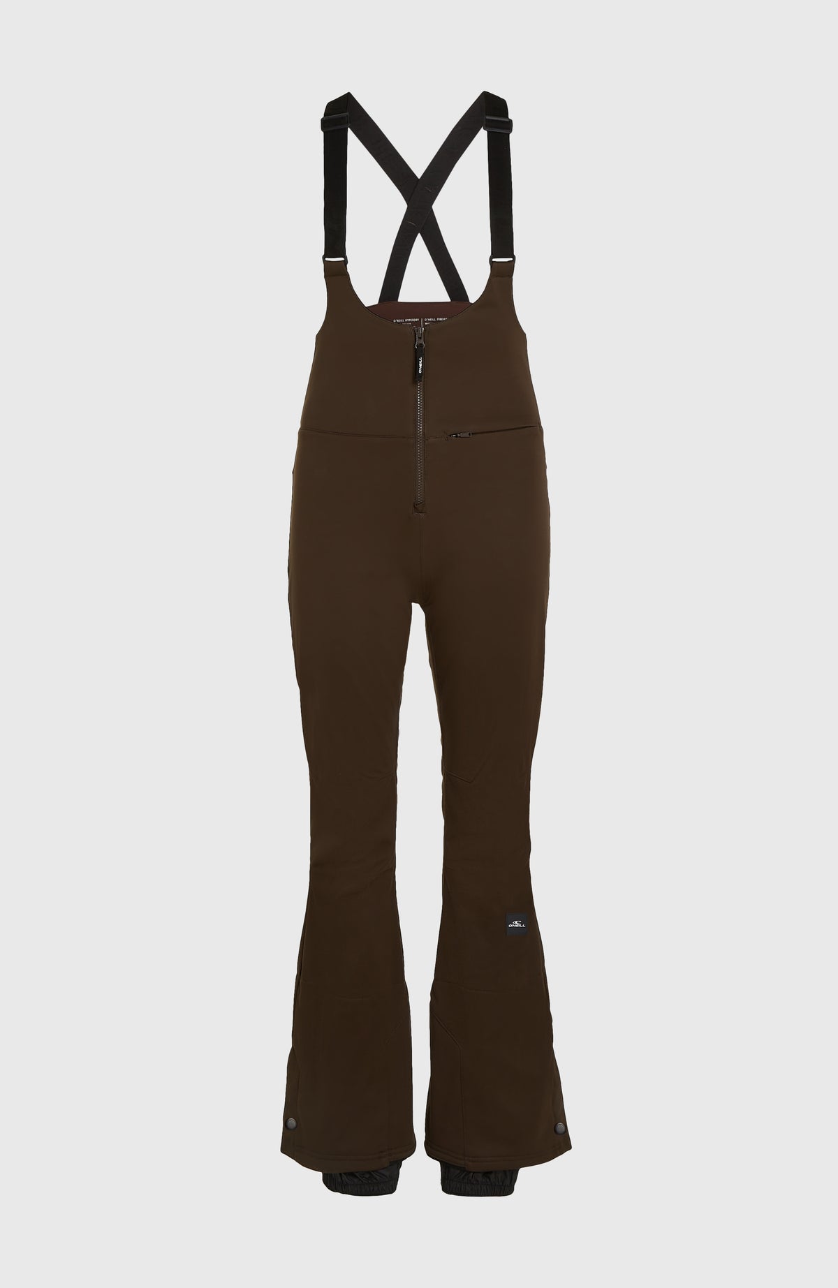 FWC'Cruz Softshell-Skihose mit Trägern für Damen, braun, freigestellt von vorne
