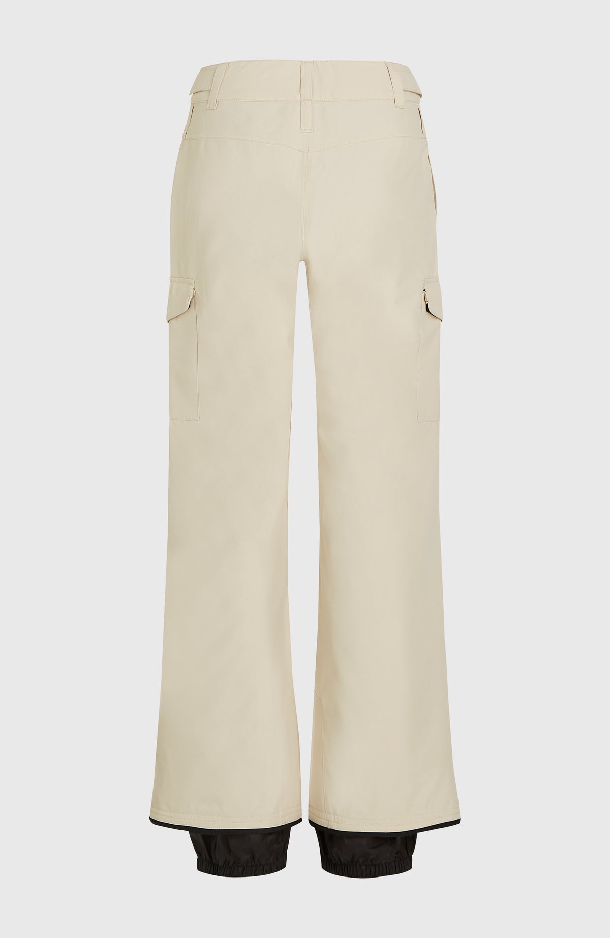 Beige FWC'Cruz Cargo-Skihose für Damen, freigestellt von hinten