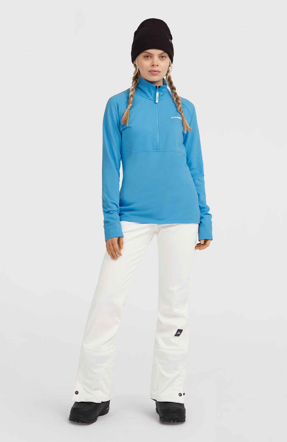 FWC'Cruz Softshell-Skihose für Damen, weiß, Ganzkörperansicht am Model