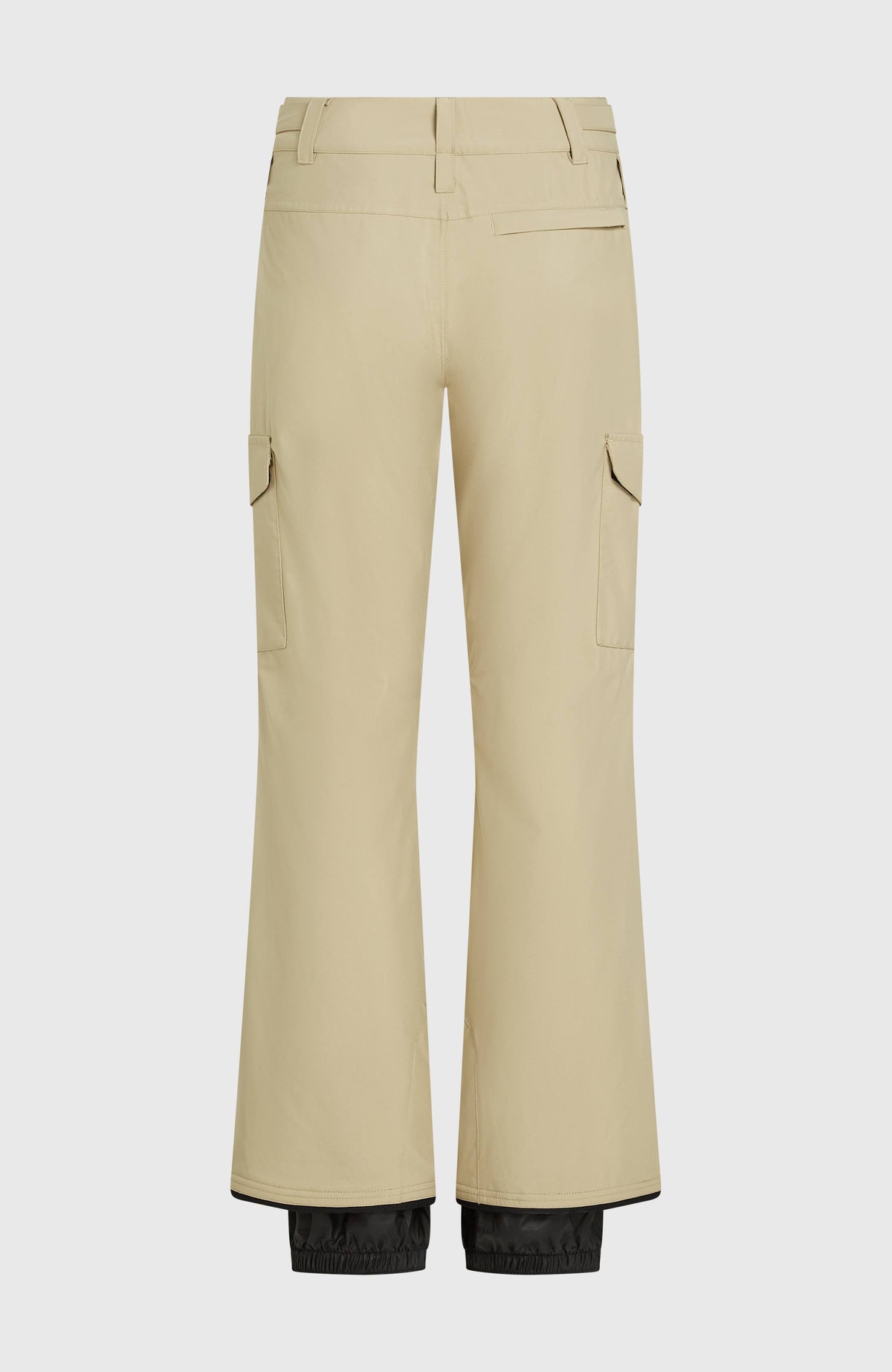 FWC'Cruz Cargo-Skihose für Damen, beige, freigestellt von hinten mit Gesäßtasche und elastischem Schneefang