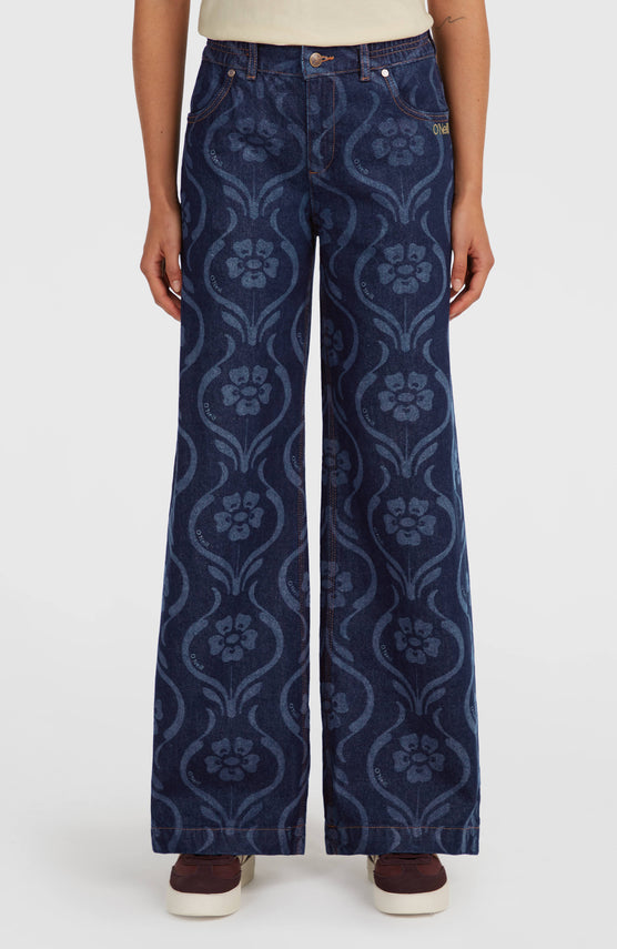 O'Riginals Denim-Hose | Blue Artdeco Floral Jean