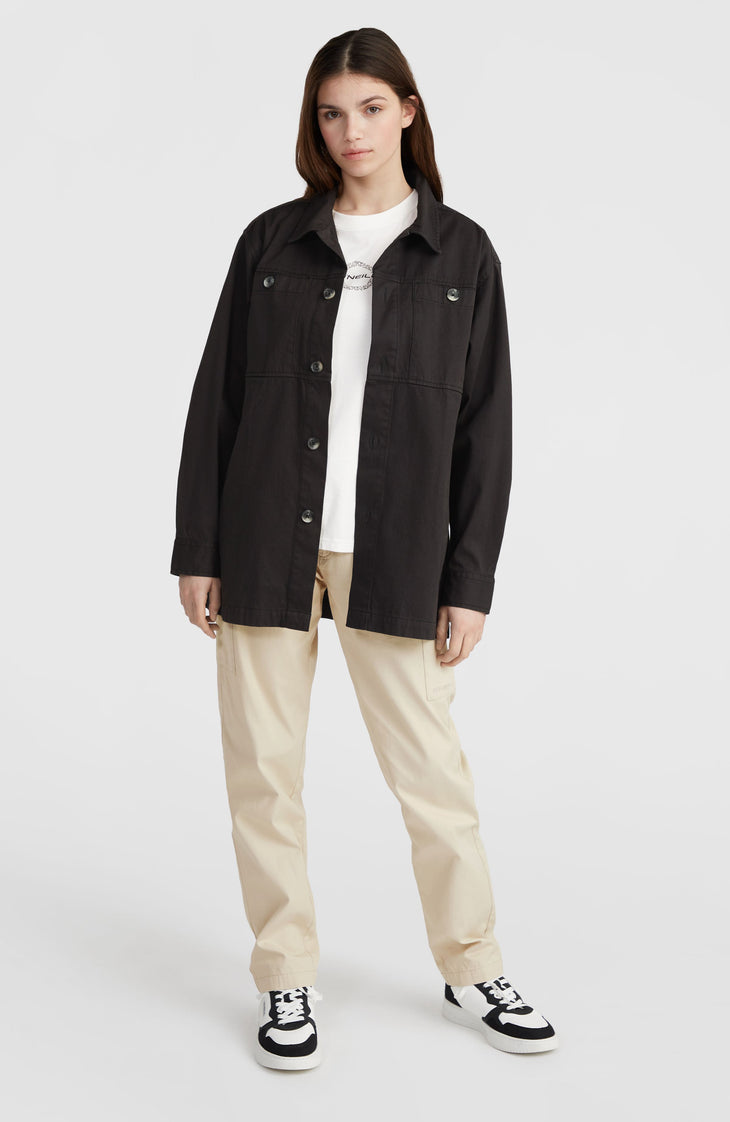 Twill-Overshirt | Black Out