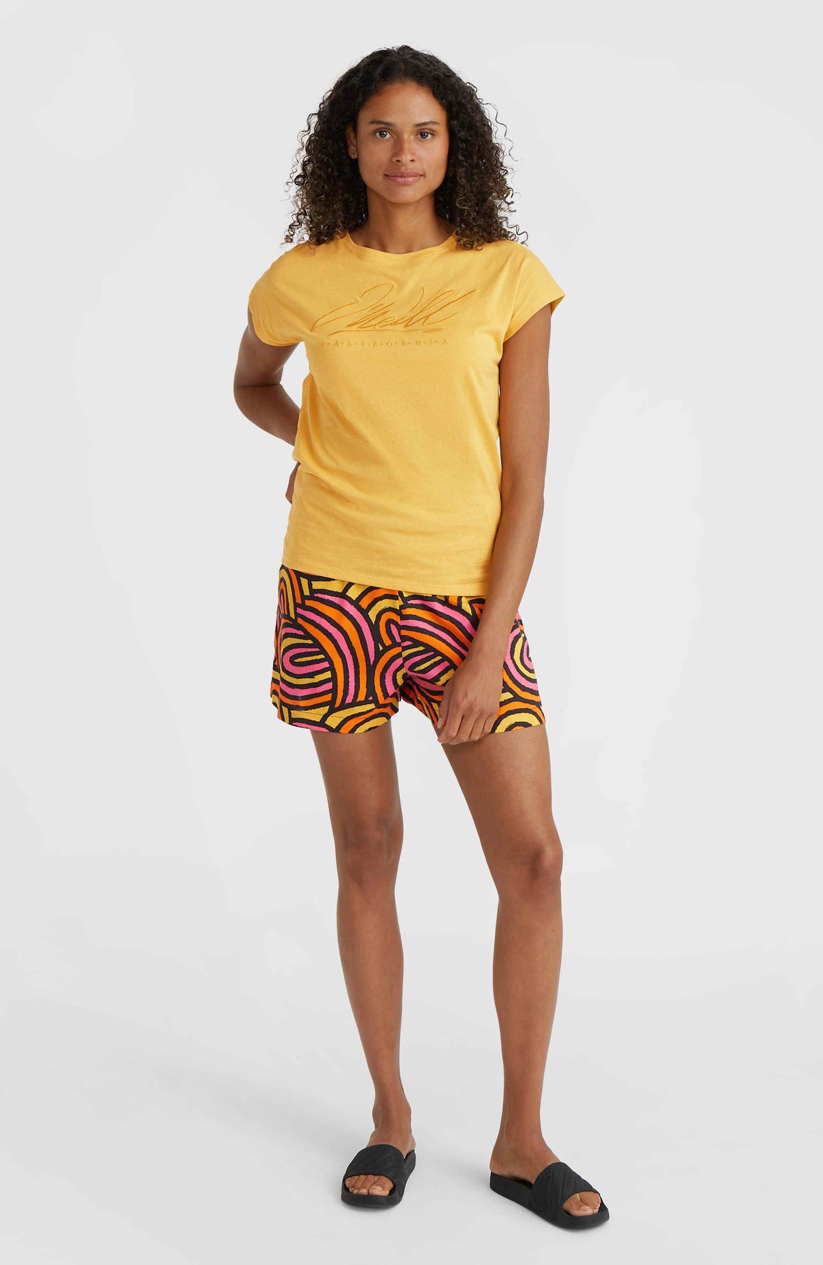Amiri Beach Shorts | Orange Rainbow Stripe
