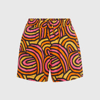 Amiri Beach Shorts | Orange Rainbow Stripe