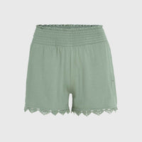 Essentials Ava Smocked Shorts | Lily Pad