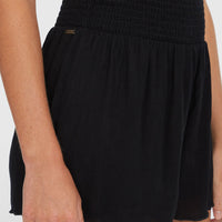 Johnny Smocked Waist Shorts | Black Out