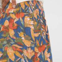 Johnny Smocked Waist Shorts | Blue Painted Tropics