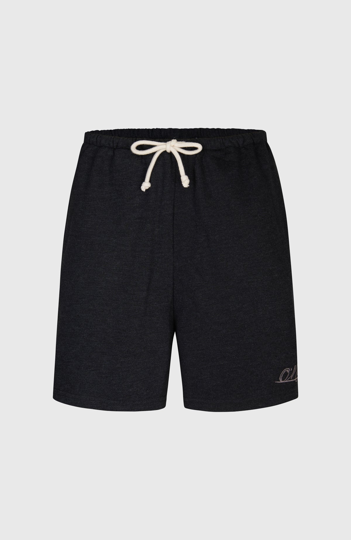 O'Neill Essentials O'Neill Script Sweatshorts für Damen, schwarz, freigestellt von vorne