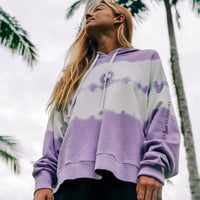 Women Of The Wave Kapuzenpullover | Purple Tie Dye