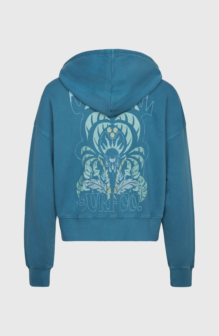 Beach Vintage Kapuzenjacke mit Reißverschluss | Copen Blue