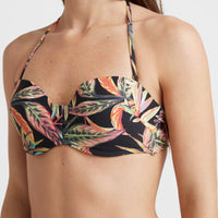 Havaa Bikini Oberteil | Black Tropical Flower