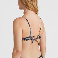 Wave Bikini Oberteil | Black Tropical Flower