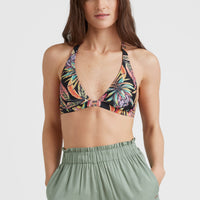 Marga Bikini-Top | Black Tropical Flower