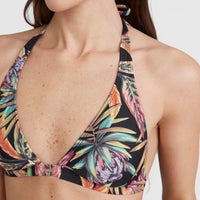 Marga Bikini-Top | Black Tropical Flower