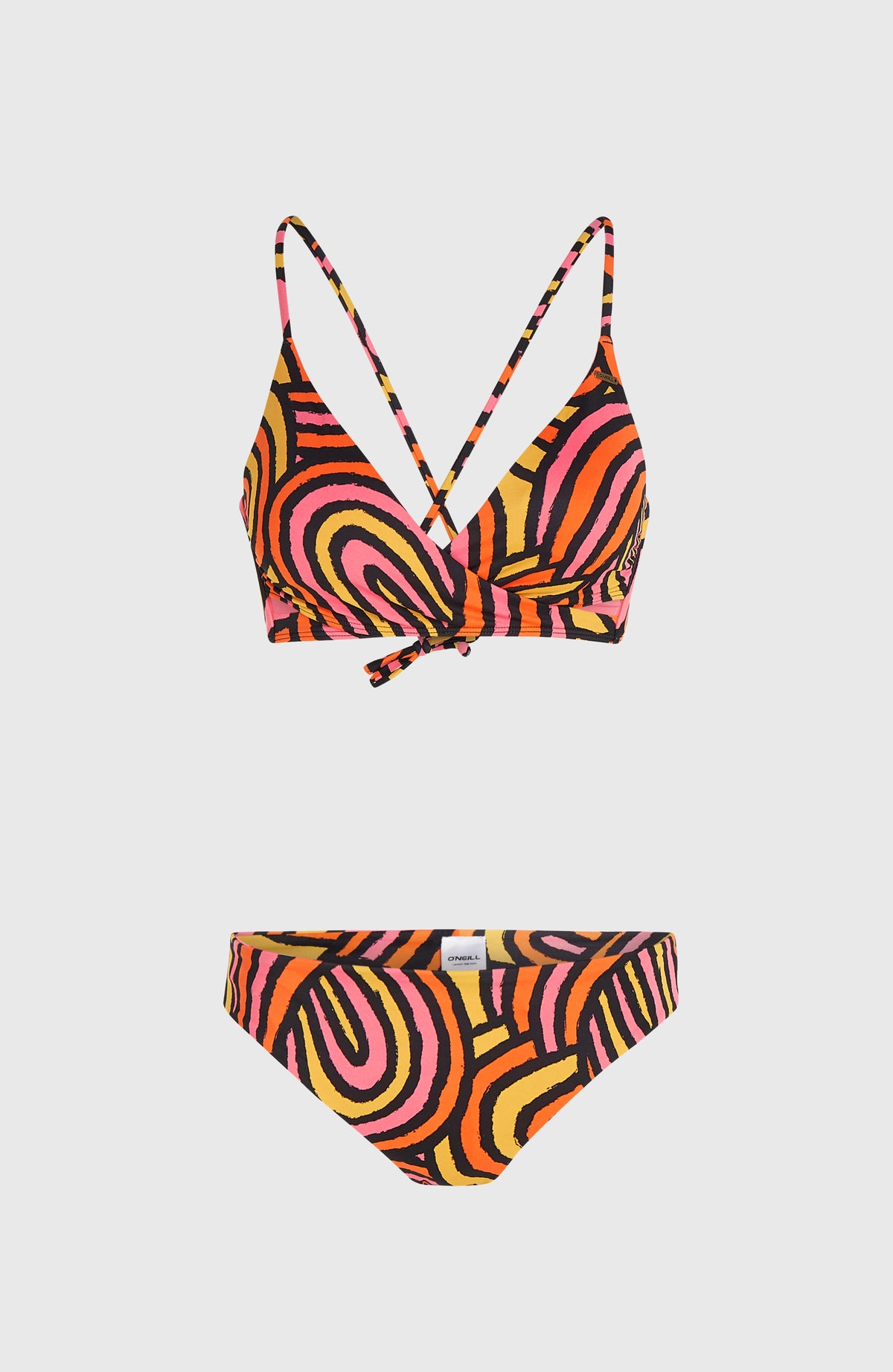 Baay Maoi Bikini-Set | Orange Rainbow Stripe