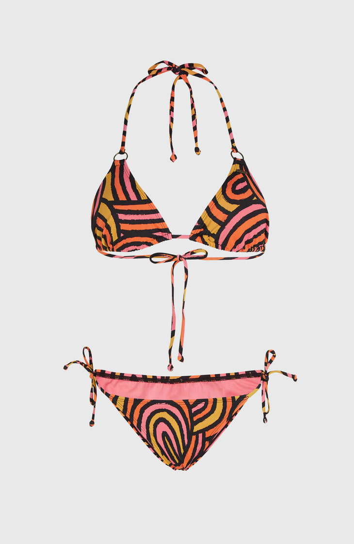 Capri Bondey Bikini-Set | Orange Rainbow Stripe