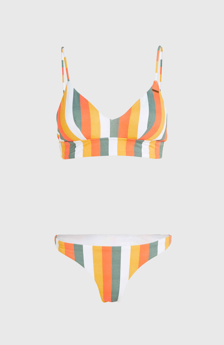 Wave Skye Bikini-Set | Orange Multistripe