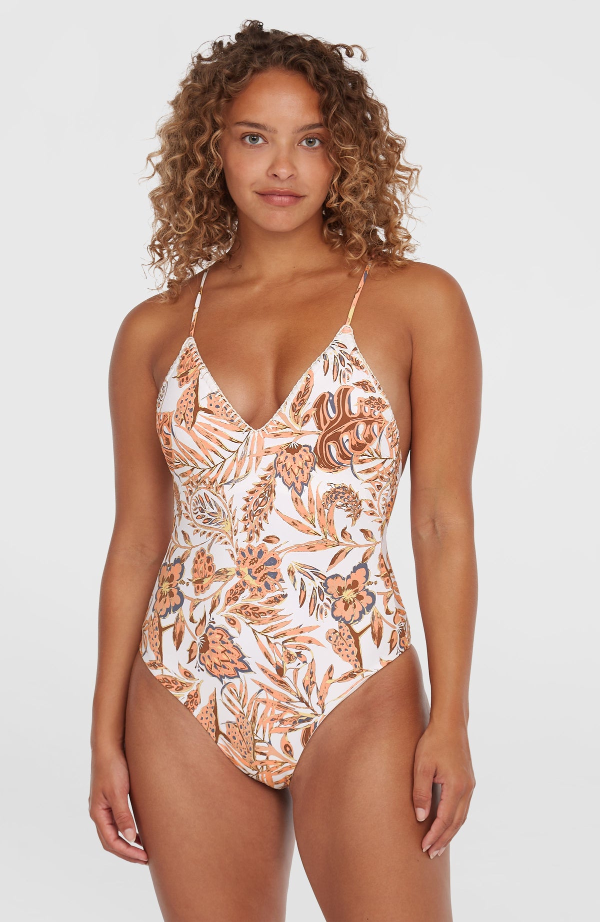 Saltwater Jaida Crochet Badeanzug | Orange Jungle Paisey