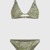 Pismo Flamenco Bikini-Set | Green Textured Jungle