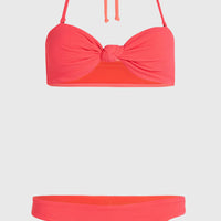 Knot Bandeau Matira Bikini-Set | Pink Flamingo