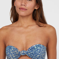 Knot Bandeau Matira Bikini-Set | Yellow Animal Blur