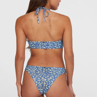 Knot Bandeau Matira Bikini-Set | Yellow Animal Blur