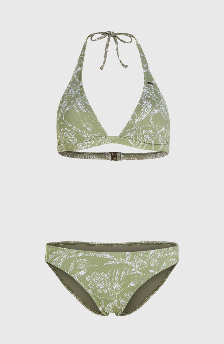 Essentials Marga Cruz Bikini-Set | Green Textured Jungle