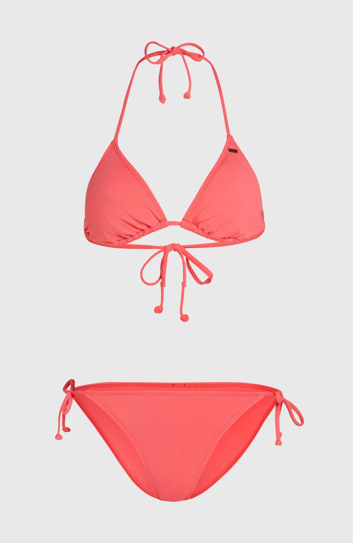 Pinkes Venice Marakas Bikini-Set für Damen, freigestellt von vorne mit Triangel-Oberteil und Bikinihose