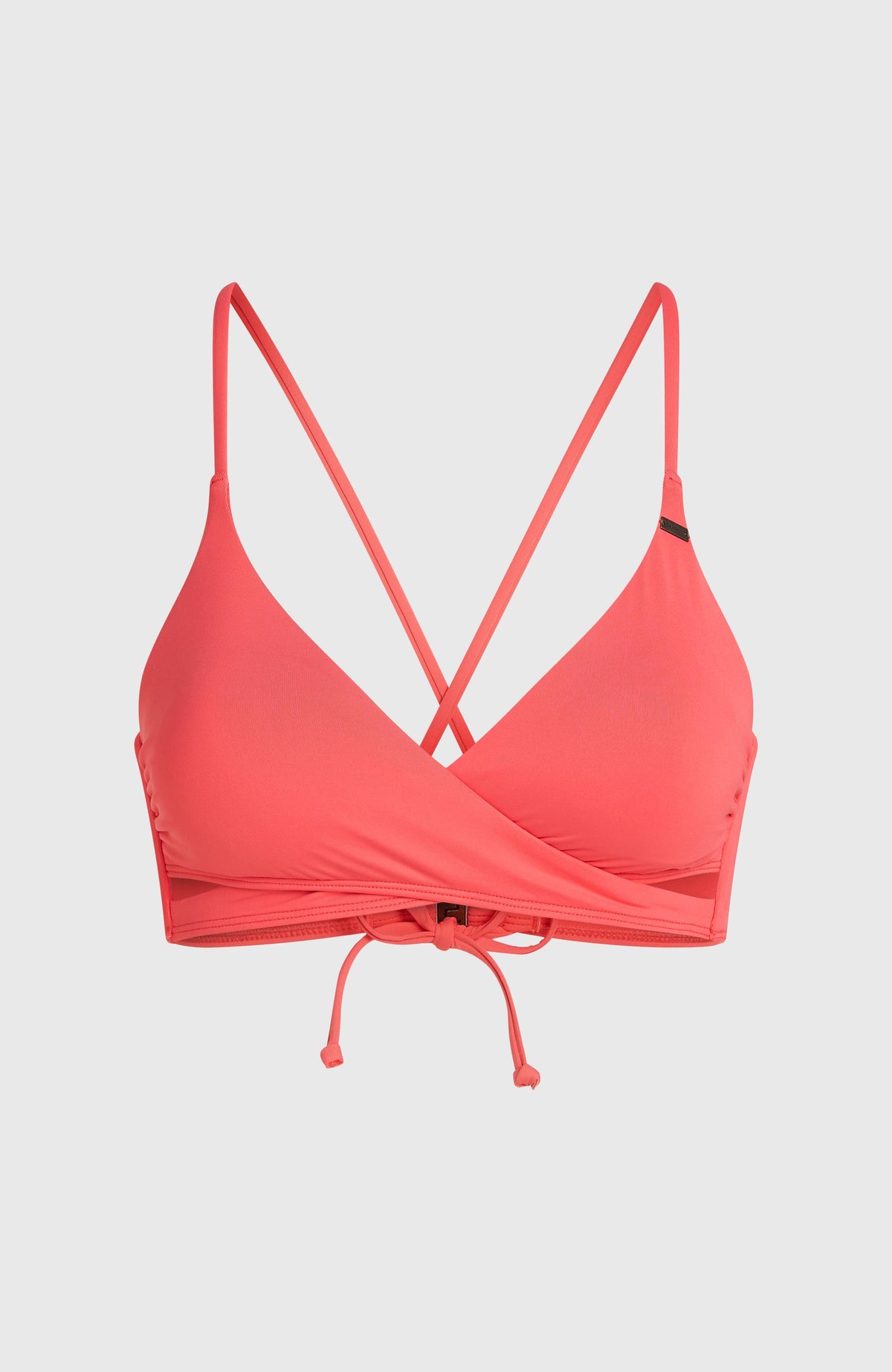 Baay Bikini-Oberteil für Damen, pink, freigestellt von vorne mit überkreuzten Trägern