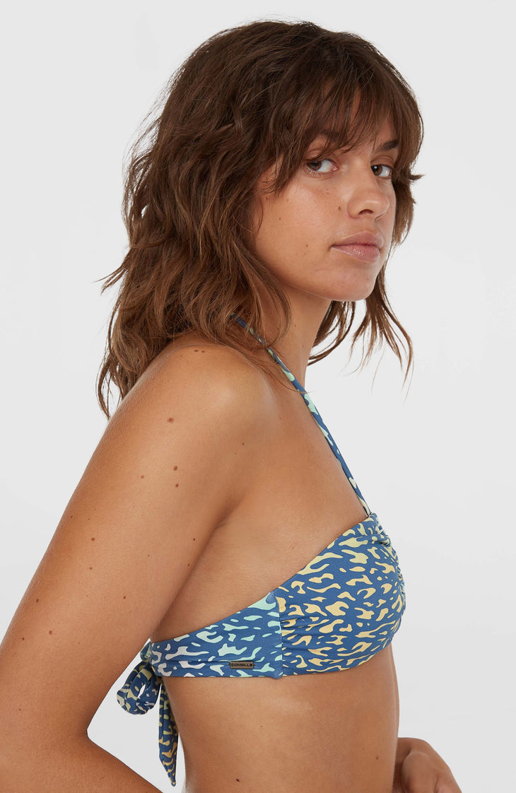 Embry Bikini-Oberteil | Yellow Animal Blur