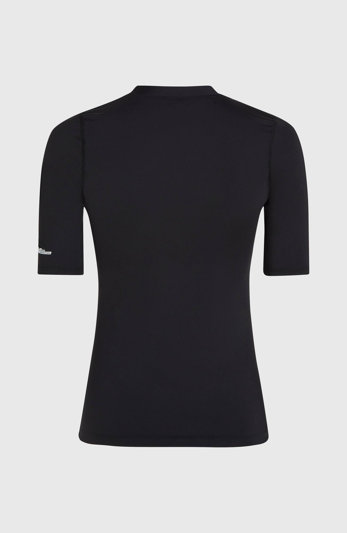 Essentials Shortsleeve-Schwimmshirt für Damen, schwarz, freigestellt von hinten